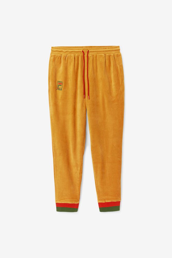 Fila X Paterson Velour Orange Pants Mens - NZ 13825-ZHCX